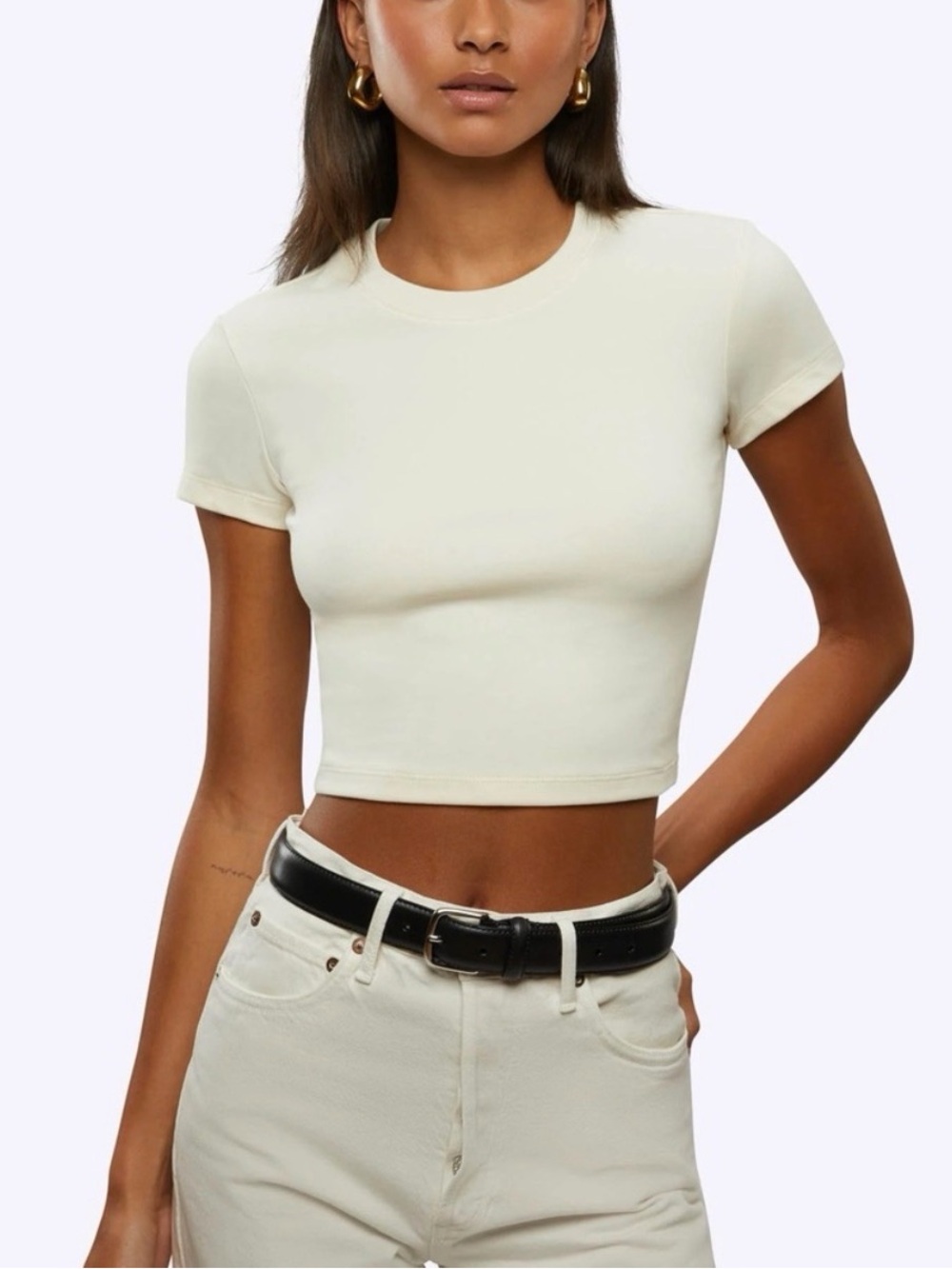 CUTS Clothing Tomboy Fitted Crop Tee Size Small